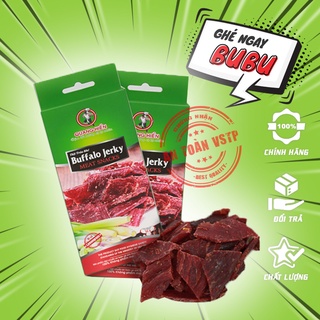 Trâu khô ăn vặt vị sả ớt - Buffalo Jerky vị sả ớt