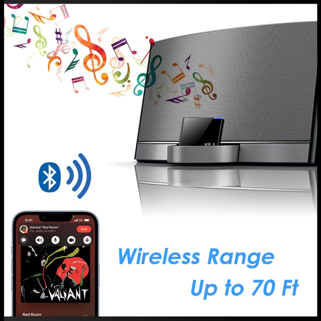 Thiết Bị Nhận Tín Hiệu Bluetooth 5.1 30 Pin Cho Loa Ios