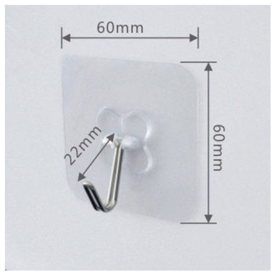 Móc Dán Tường Siêu Dính Chịu Lực Tốt Treo Tường Chắc Chắn loại | 6x6 cm |  3D 7,5cm | Inox 7x7