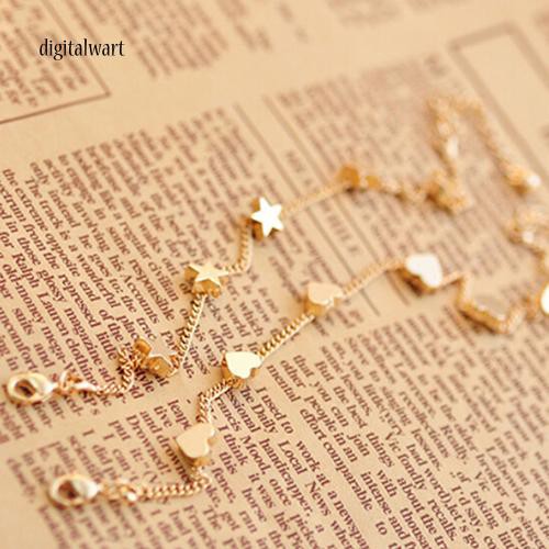 Lắc chân hợp kim hình ngôi sao / trái tim xinh xắn | BigBuy360 - bigbuy360.vn