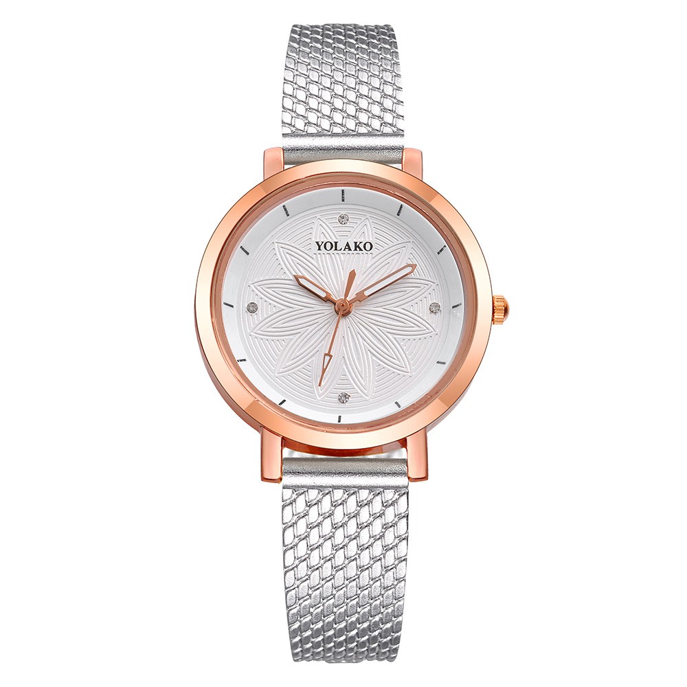 ĐỒNG HỒ NỮ YOLAKO DÂY LƯỚI HỢP KIM YLK02 AH445