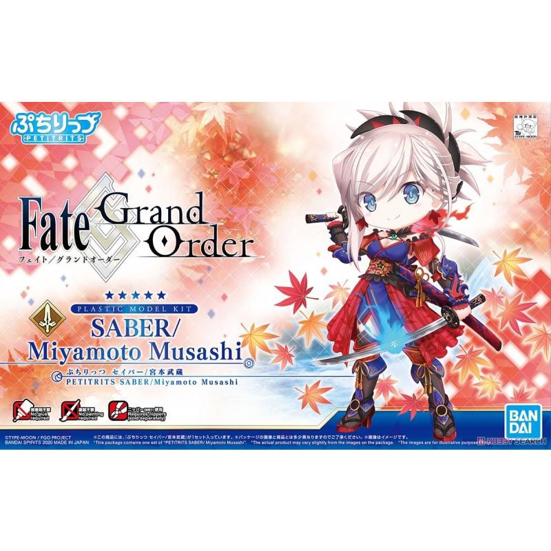 MÔ HÌNH LẮP RÁP PETIT RITS FGO MIYAMOTO MUSASHI BANDAI SERIES FATE GRAND/ORDER