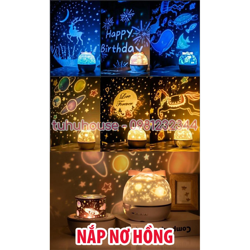 Đèn ngủ chiếu sao 3D, đèn ngàn sao chiếu trần xoay tự động kèm phát nhạc | BigBuy360 - bigbuy360.vn
