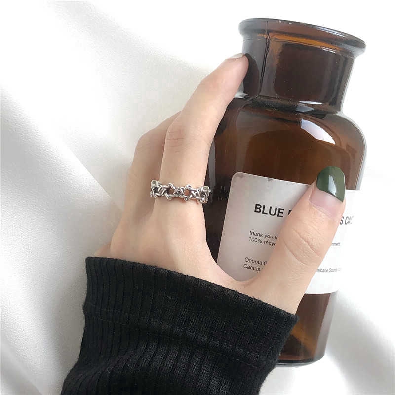 Nhẫn Hình Ngôi Sao 6 Cánh Phong Cách Retro