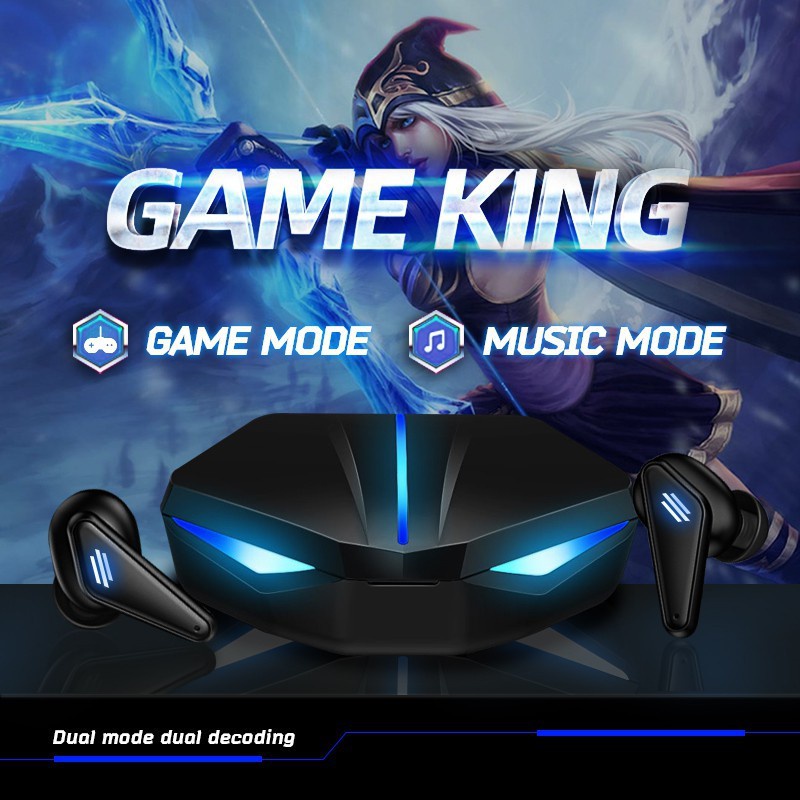 Tai Nghe Bluetooth Gaming K33 TWS Bluetooth 5.1 - Tai Nghe Chơi Game Không Dây Có Mic Với Độ Trễ Thấp