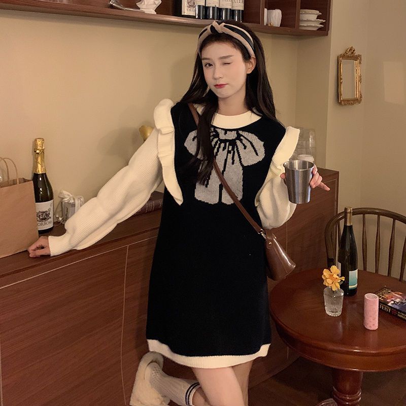 Đầm Dệt Kim Đính Nơ Xinh Xắn Cho Nữ  tao bao