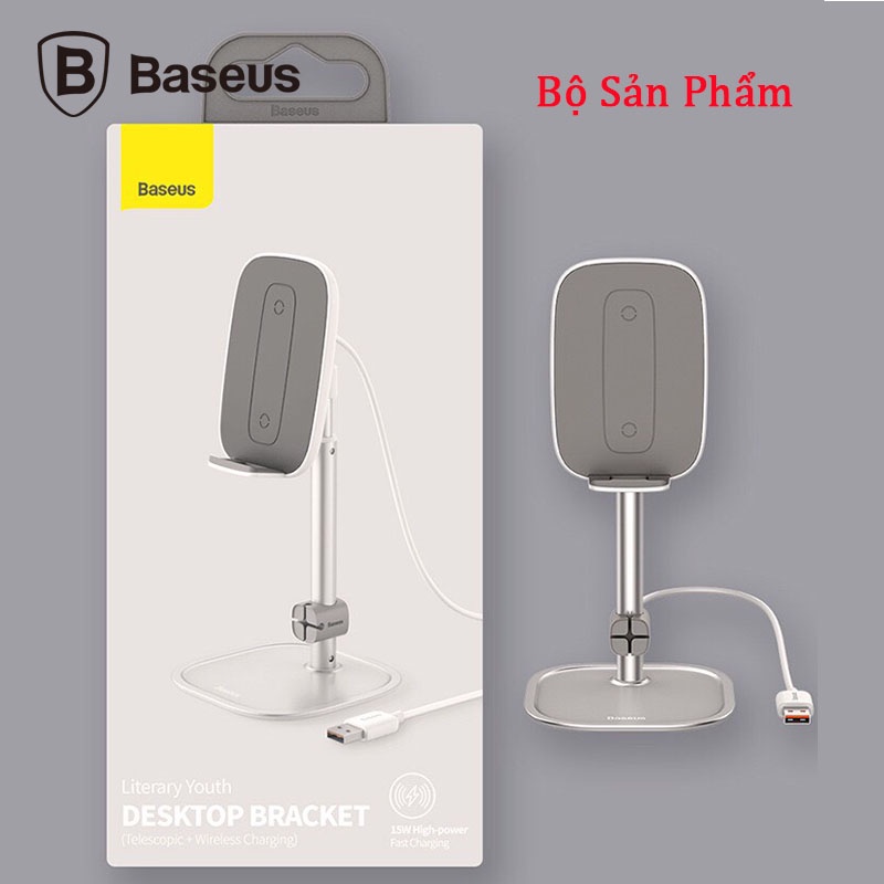 Giá Đỡ Điện Thoại Kiêm Sạc Không Dây Baseus SUWY-D0S Đa Năng Di Động Công Suất 15w Baseus Cho Điện Thoại Chính Hãng