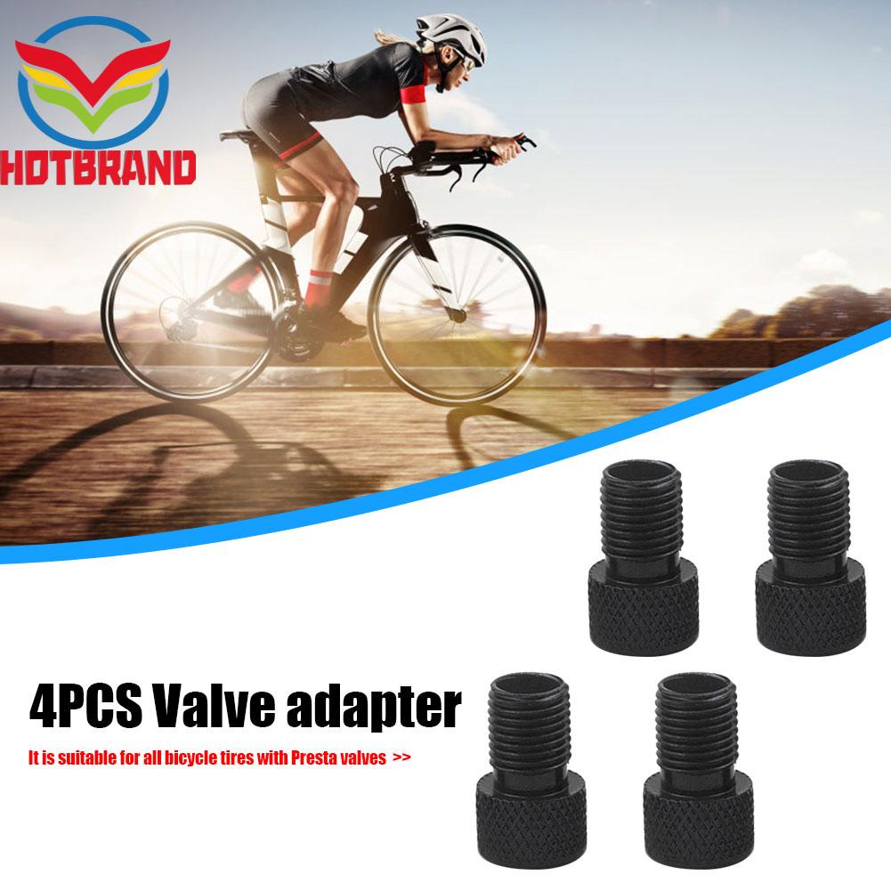 Set 4 Đầu Chuyển Đổi Van Bơm Xe Đạp Presta Sang US Chất Lượng Cao