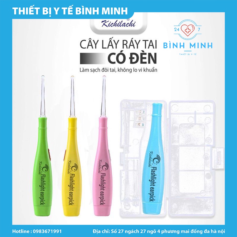 Cây Lấy Ráy Tai Có Đèn Phát Sáng 3 Đầu cho người lớn và trẻ nhỏ