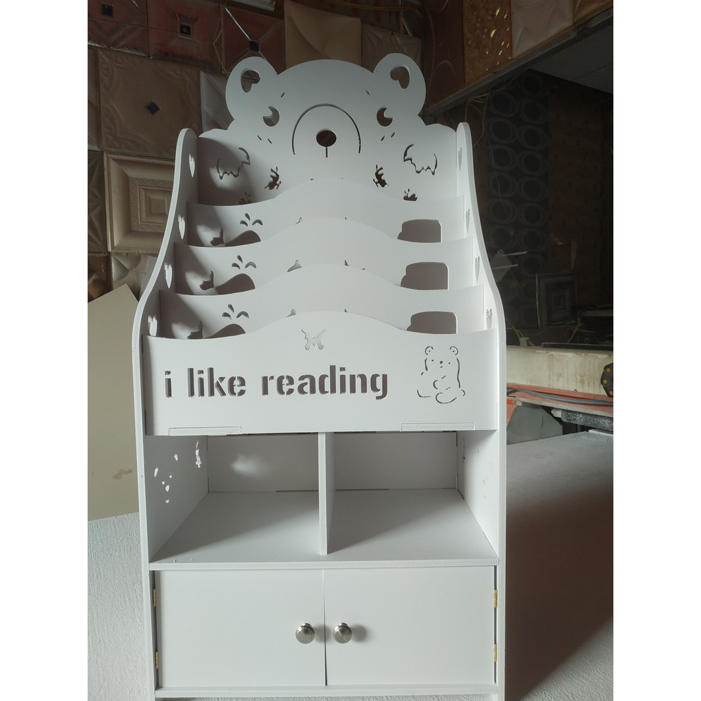 Kệ Sách Gấu Cánh Cửa Cho Bé PVC