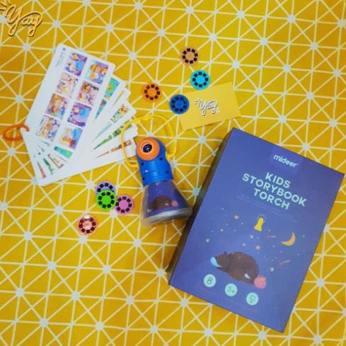 [THÔNG MINH]  Đèn pin kể chuyện KIDS STORYBOOK TORCH kết hợp đèn ngủ Mideer. Tặng 10 khẩu trang vải HOT