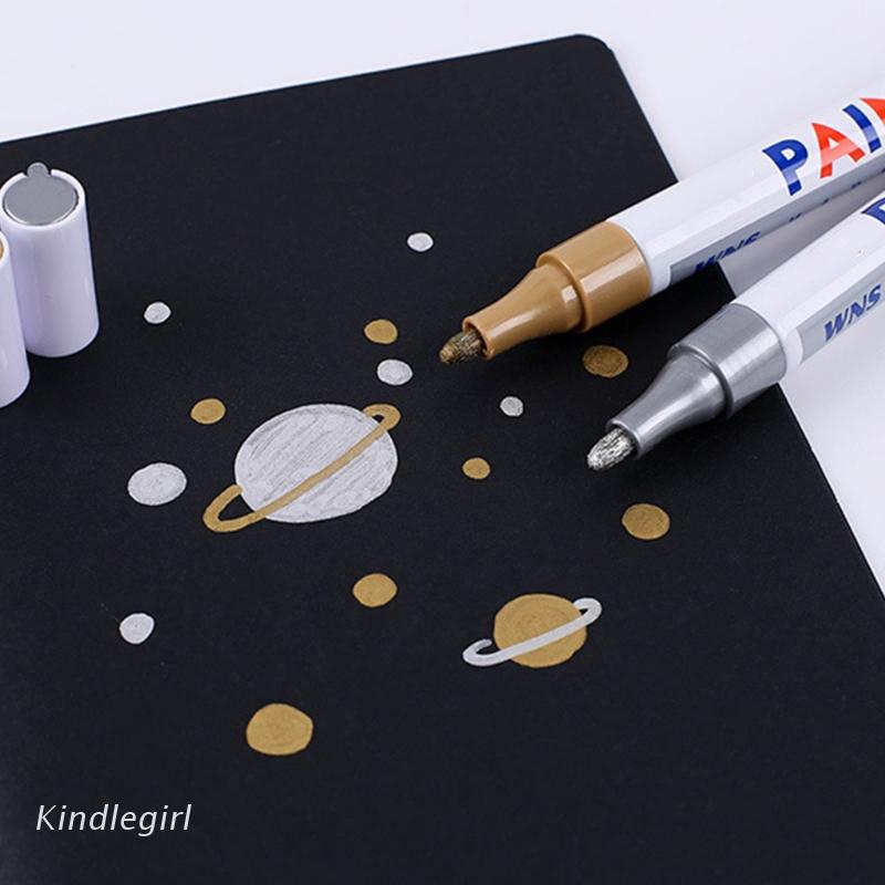 4 bút đánh dấu nhũ vĩnh viễn chống thấm nước cho lốp xe cao su pha lê kim loại epoxy resin