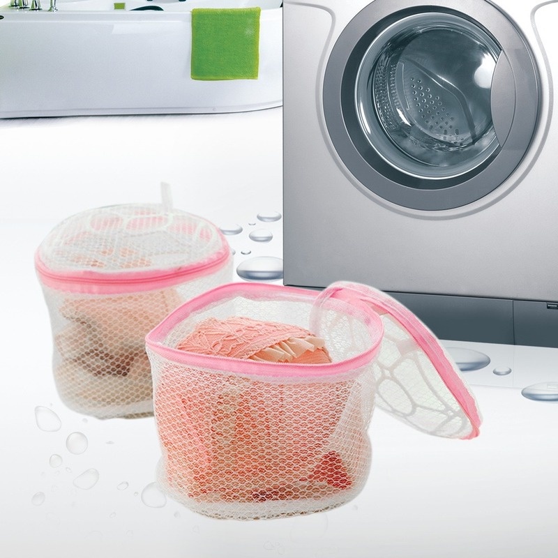 1 Túi Lưới Khóa Kéo Giặt Đồ Lót Tiện Lợi