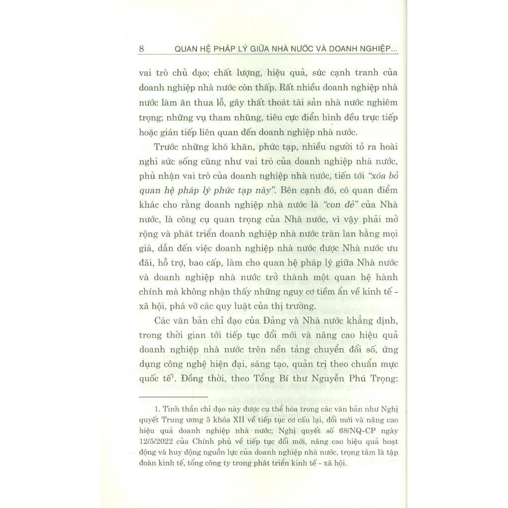 Sách - Quan Hệ Pháp Lý Giữa Nhà Nước Và Doanh Nghiệp Nhà Nước Trong Nền Kinh Tế Thị Trường Định Hướng Xã Hội Chủ Nghĩa