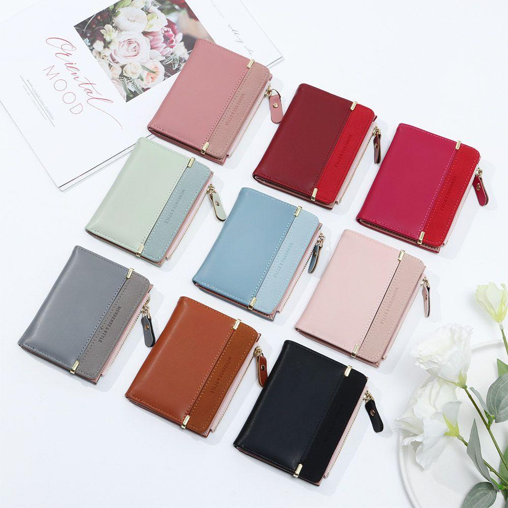 Ví Ngắn Đựng Thẻ Thiết Kế Nhỏ Gọn Thời Trang Dành Cho Nữ Giá Đỡ