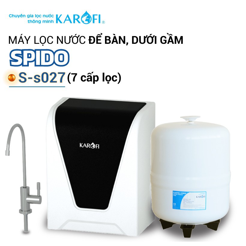 Máy lọc nước RO để bàn, gầm tủ KAROFI SPIDO S-s027 (7 cấp lọc)