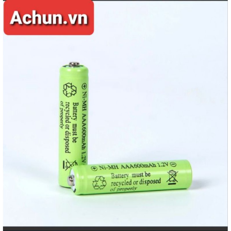 PIN SẠC Ni-MH AAA-600mAh - 1.2V kích thước 10x44mm DÙNG CHO THIẾT BỊ ĐIỆN TỬ