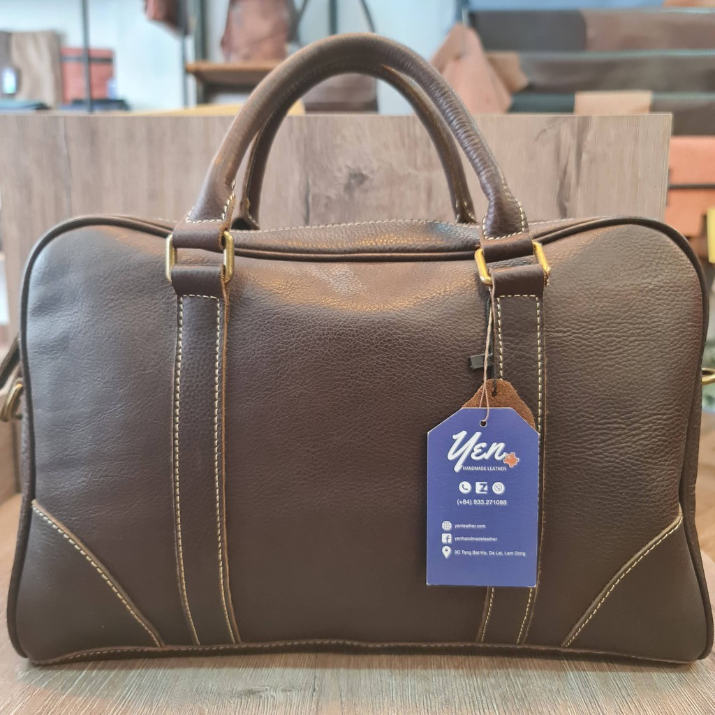 Cặp xách tay da thật may thủ công Yen Handmade Leather ST3358