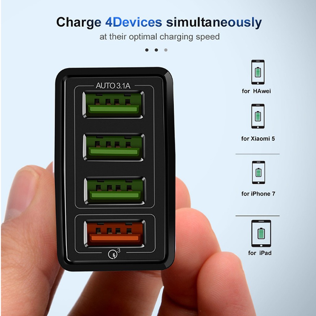 Củ sạc nhanh 4 chân USB