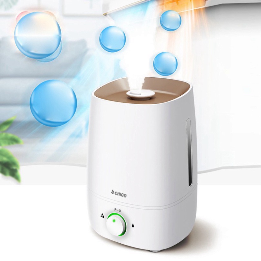 Máy phun sương CHIGO, máy tạo ẩm không khí dung tích 4L sử dụng lên đến 10 tiếng