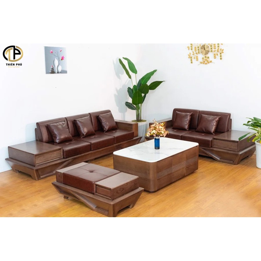 Bộ bàn ghế sofa gỗ phòng khách đẹp hiện đại TP-210