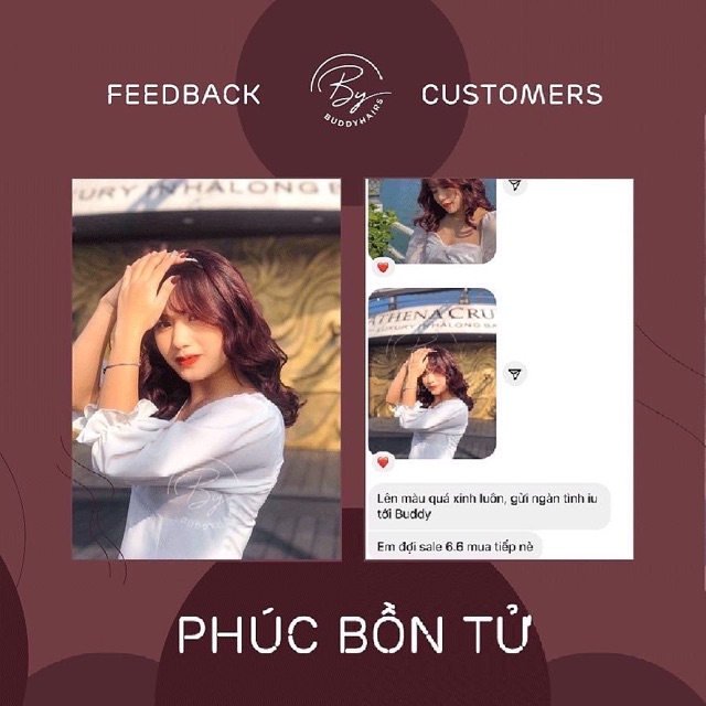 Thuốc nhuộm tóc Phúc bồn tử không tẩy buddyhairs