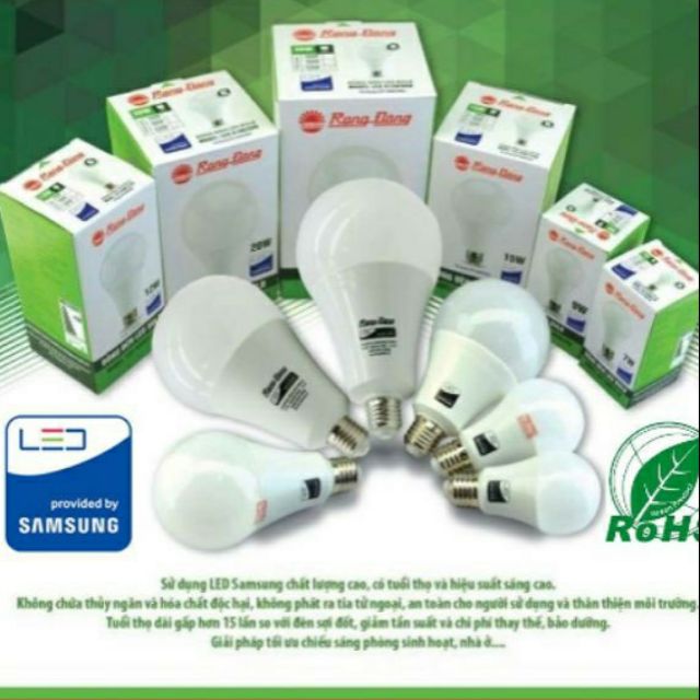 Bóng LED Rạng Đông, ChipLED SAMSUNG, 2 năm bảo hành, 2-3-5-7-9-12-15W