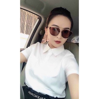 Áo sơ mi cộc tay GU trắng