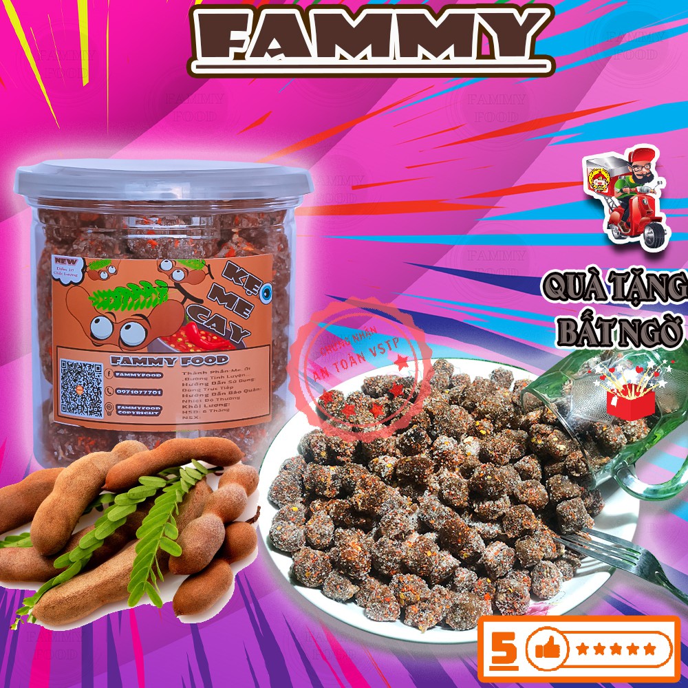 Kẹo me cay 400g FAMMY, đồ ăn vặt Đà Lạt vừa rẻ vừa ngon