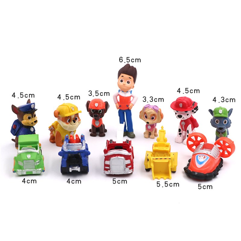 12pc Paw Patrol Cake Topper mini figures toy Doll play set cake decoration