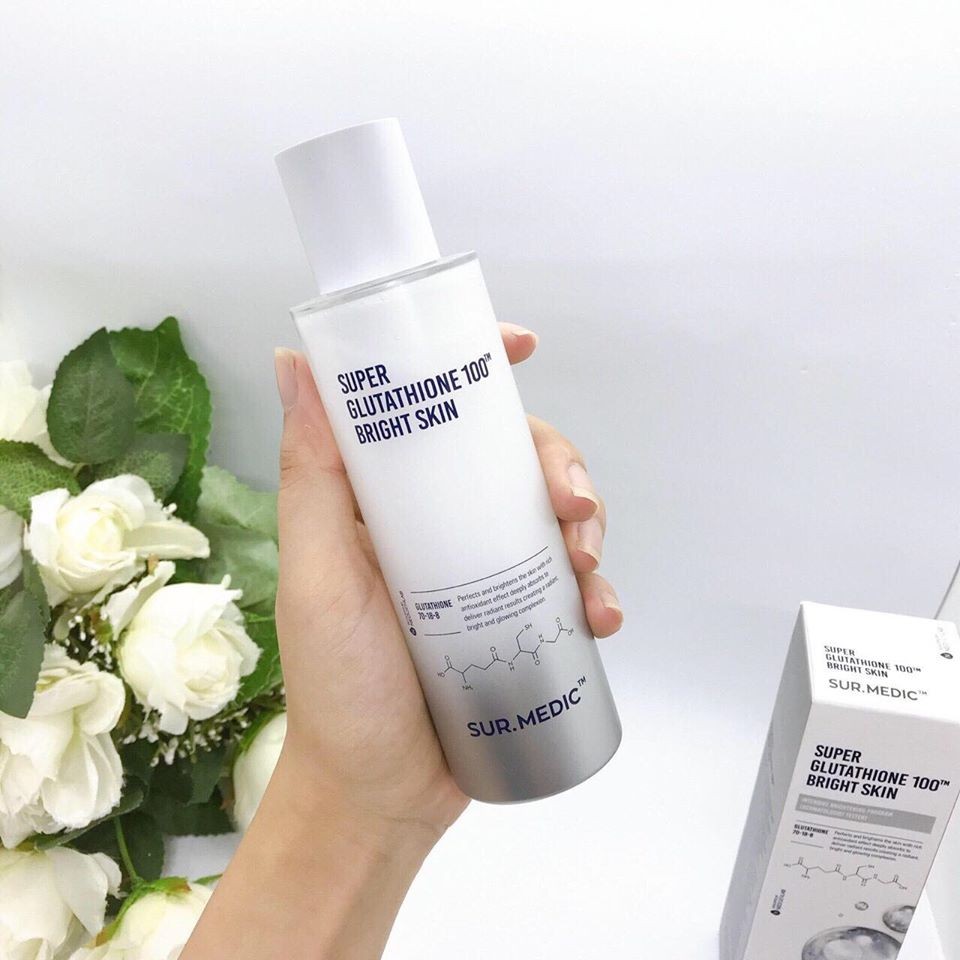 Nước Hoa Hồng Toner Trắng Da Sur Medic Super Glutathione 100 Bright Skin 145ml