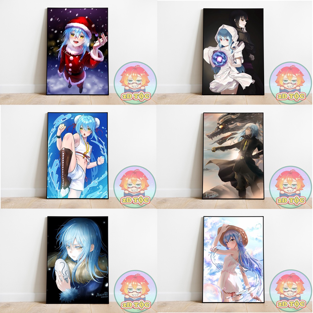 TRANH POSTER A3 RIMURU  ANIME MANGA CHUYỂN SINH THÀNH SLIME CHẤT LIỆU GIẤY CAO CẤP - 2D TỘC SHOP
