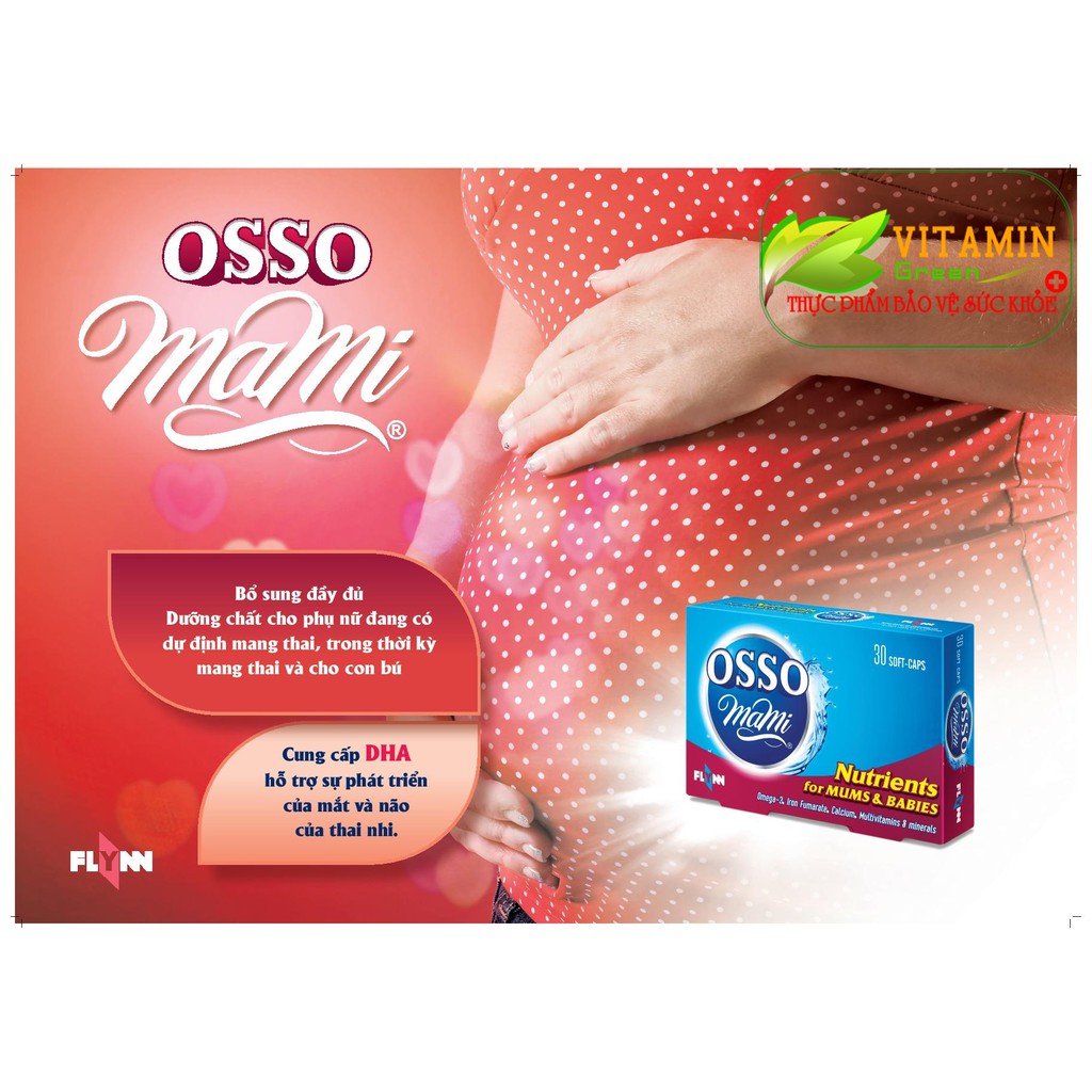 VITAMIN BẦU OSSO mami 30 viên | NHẬP KHẨU CHÍNH HÃNG TỪ ANH QUỐC