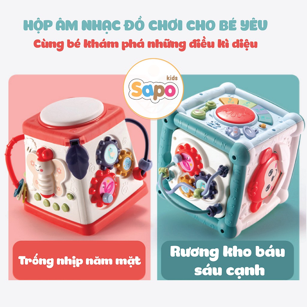 Đồ chơi âm nhạc,hộp nhạc đa năng kích thích sự phát triển sớm cho trẻ có kèm tặng 3pin+tua vít SAPO KIDS