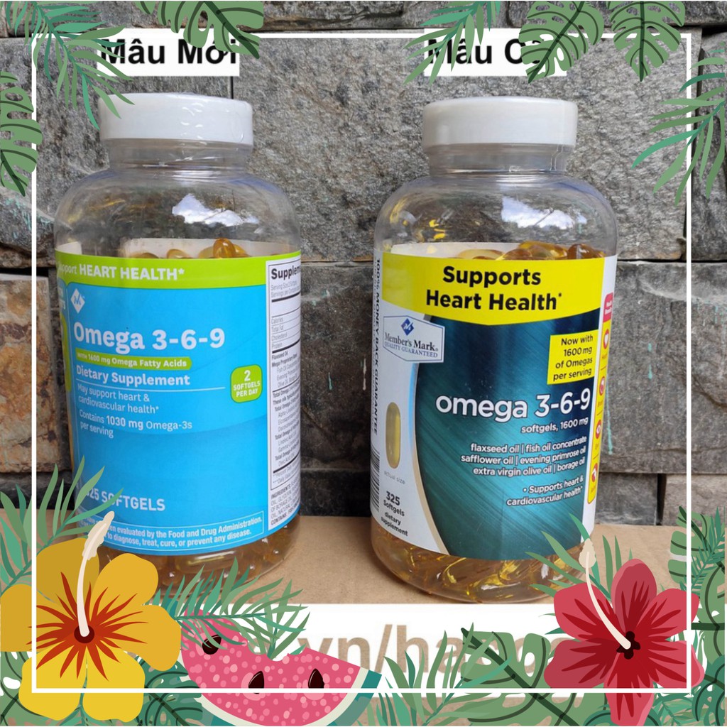 RẺ VÔ ĐỊCH Viên uống Member's Mark Omega 3-6-9 Supports Heart Health 325 viên của Mỹ omega 369 RẺ VÔ ĐỊCH