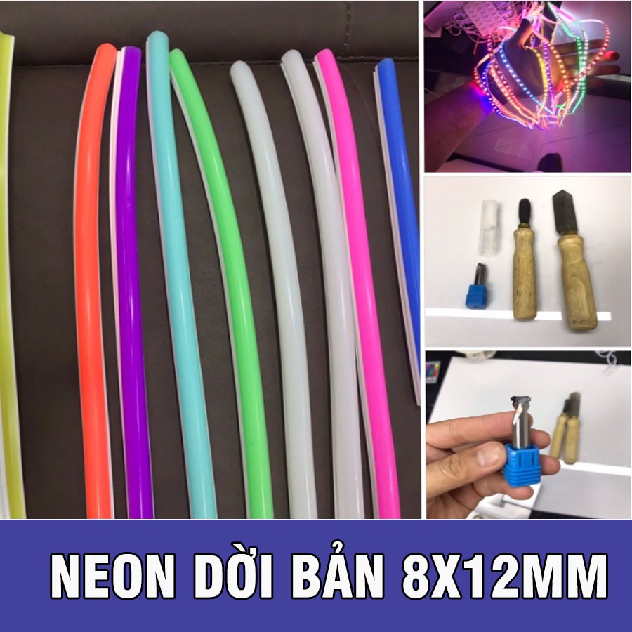 LED Neon dời kích thước bản 8 mm dùng trang trí,làm chữ biển quảng cáo, chiều dài 1mét