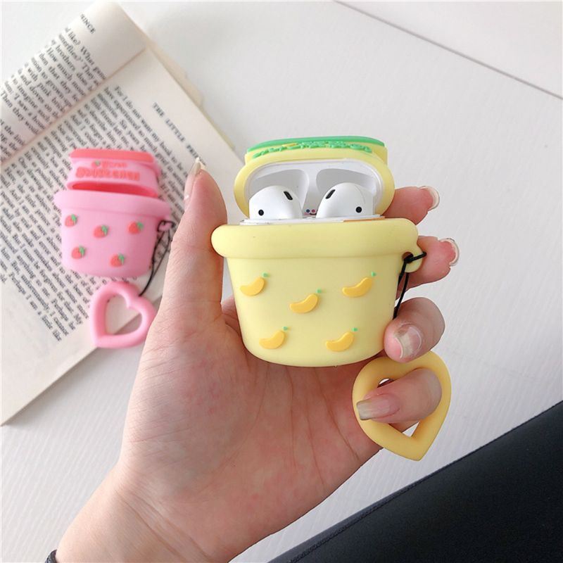 Vỏ Silicone Mềm Có Dây Đeo Bảo Vệ Hộp Sạc Tai Nghe Bluetooth Air Pods