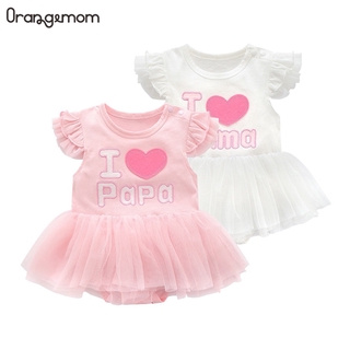 Đầm xòe tutu in chữ đáng yêu cho bé gái