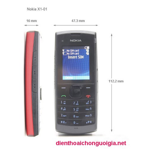 Điện thoại 2 sim chính hãng giá rẻ Nokia X1-01, nhỏ gọn, bền đẹp