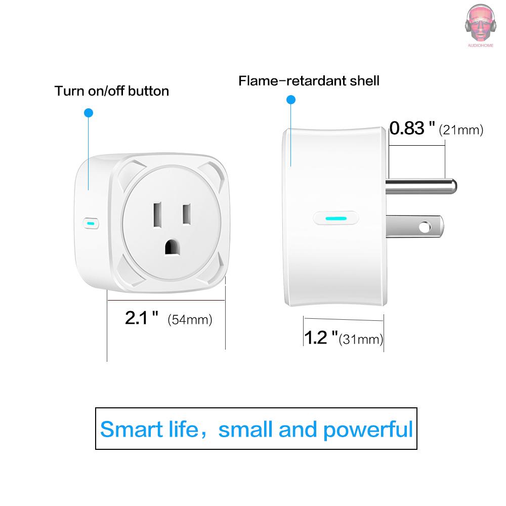 AUDI  BSD13 10A WiFi Smart Socket US Plug Smart Life APP Remote Control Timing Voice Control Compatible with Amazon Alexa & Google Assistant