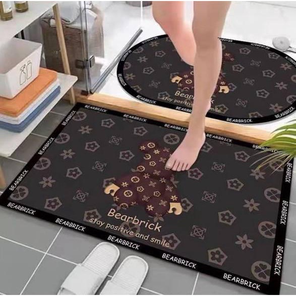 Thảm Chữ Nhật -  Thảm Silicon Chữ Nhật 40cm- 60cm,  Lớp đế chống trượt tự nhiên
