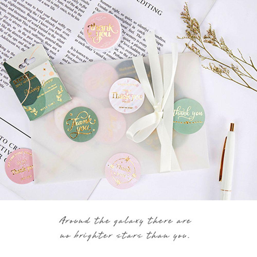 Hộp 46 Miếng Dán Trang Trí Sổ Tay / Nhật Ký In Chữ Thank You Xinh Xắn