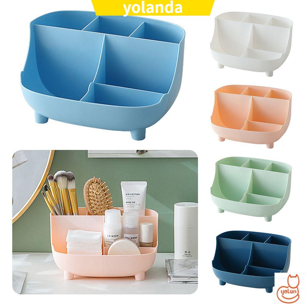 Giá đỡ bút/ mỹ phẩm để bàn bằng nhựa 6 ngăn sức chứa lớn đa năng tiện dụng