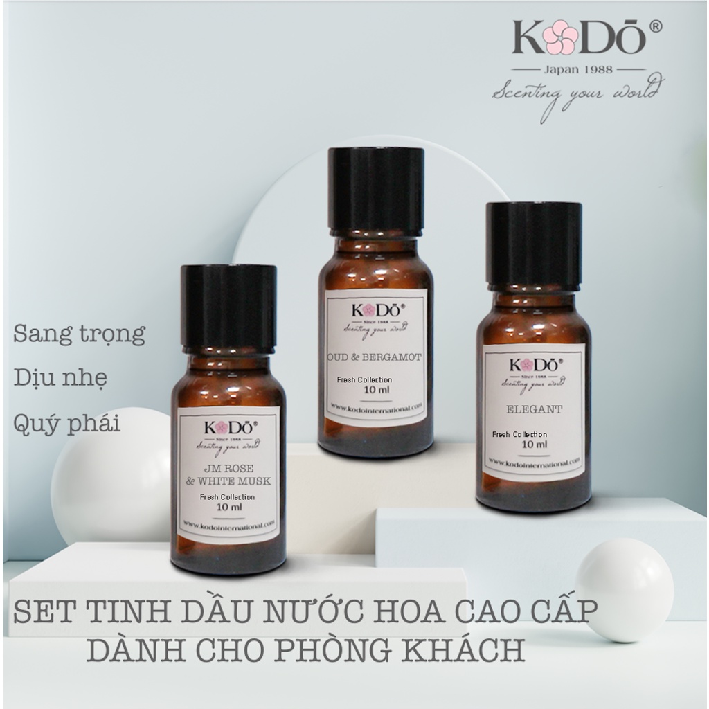 Combo Tinh Dầu Nước Hoa Phòng Khách - Sang Trọng - Quý Phái - KODO - 10 ml x 3