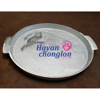 Bộ Đế và Chảo pate chảo nướng bếp cồn, chảo bánh mì, chảo gang chống gỉ cao cấp