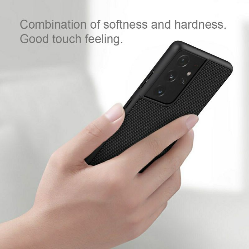 Ốp lưng Nillkin vải Textured cho Samsung Galaxy S21 Ultra chống vân tay, mồ hôi Chính Hãng siêu bền