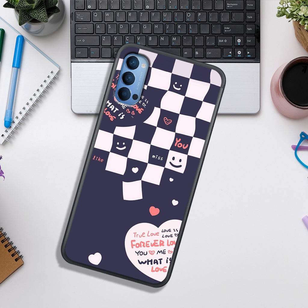 Ốp Lưng OPPO A91/RENO 3 - RENO 3 PRO - RENO 4 - RENO 4 PRO - RENO 5  , In Hình &quot;Black Heart&quot; Phong Cách Đẹp.