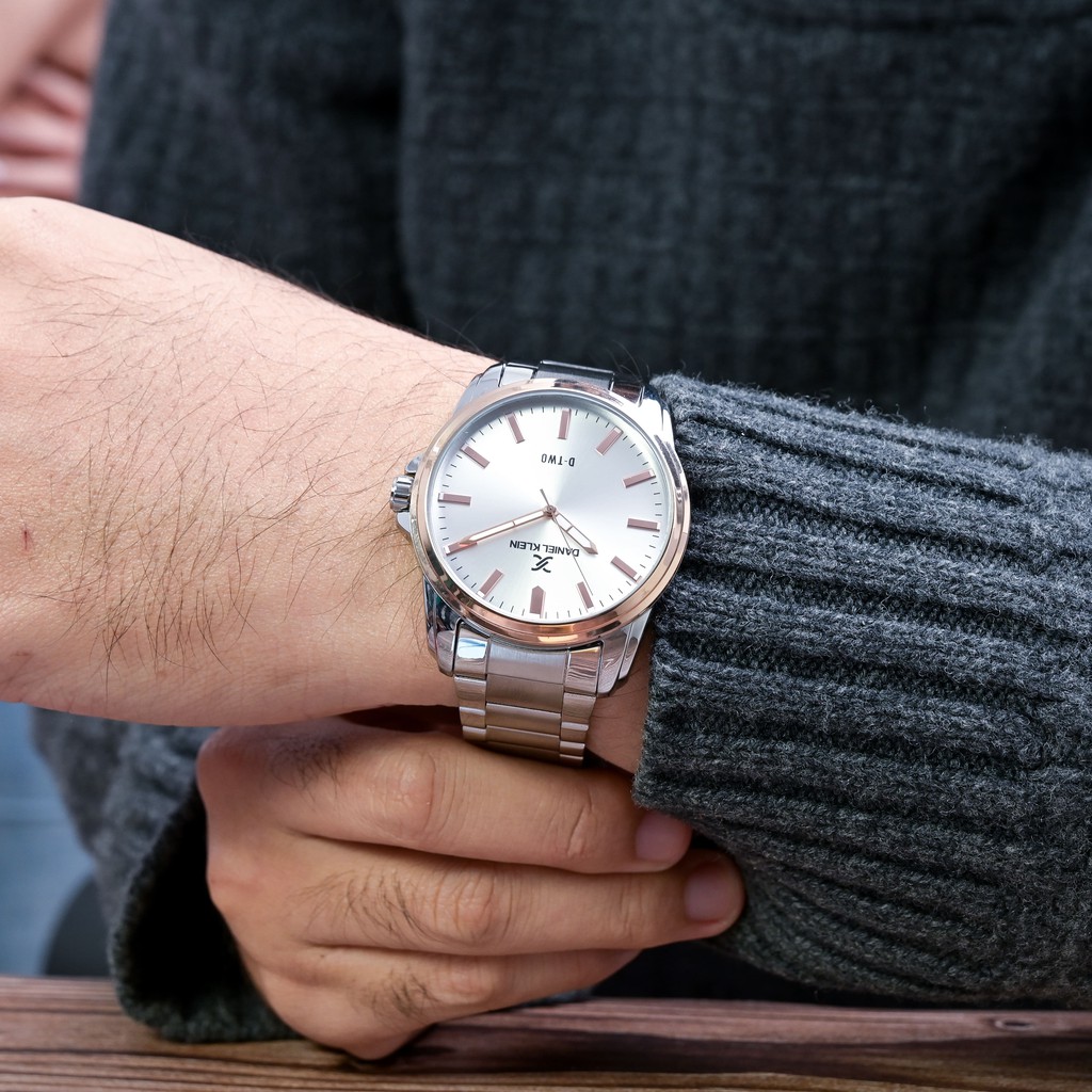 Đồng hồ nam nữ Daniel Klein D-TWO Sliver Fullbox Authentic