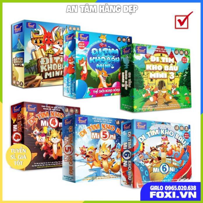 Boardgame-Đi tìm kho báu mini Foxi-Đồ chơi trẻ em thông minh sáng tạo-phát triển IQ cao