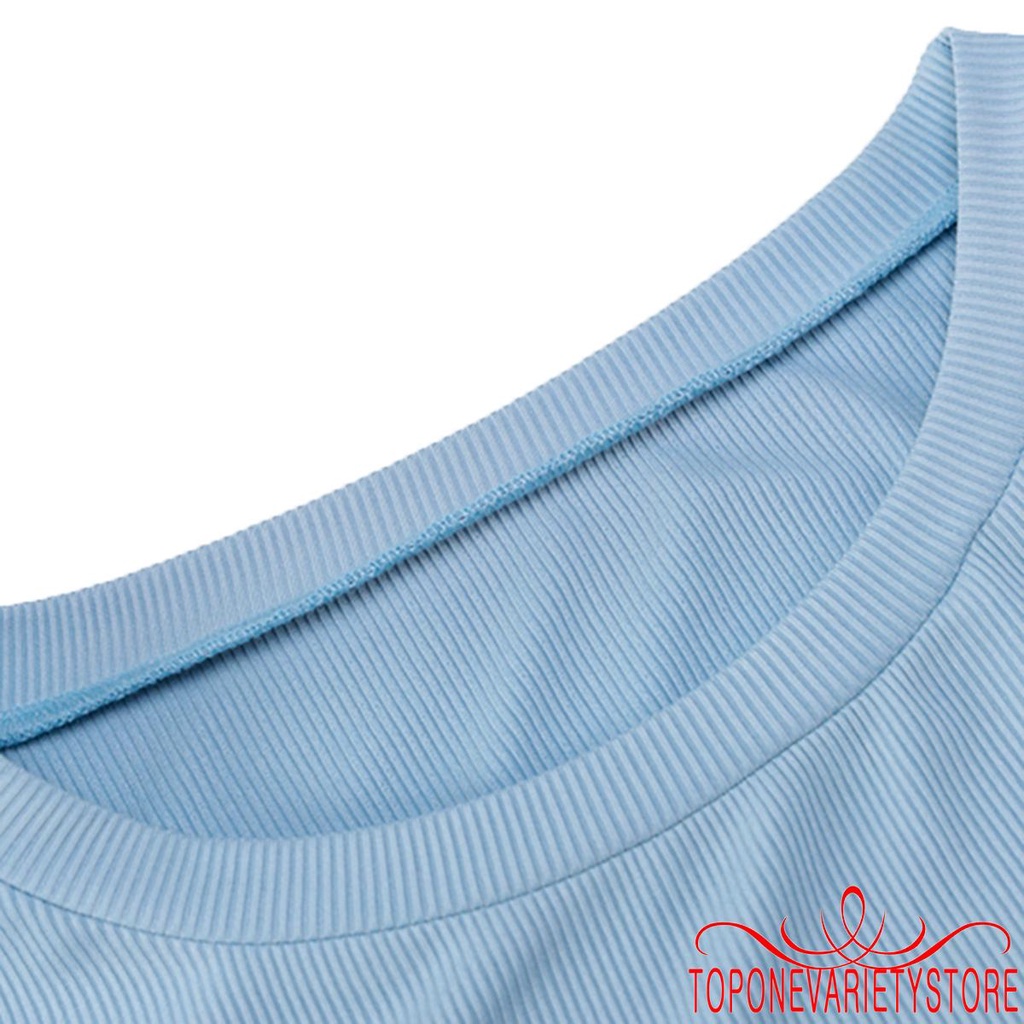 Set Chân Váy Lưng Cao Và Áo Thun Tay Dài Thời Trang Quyến Rũ Cho Nữ